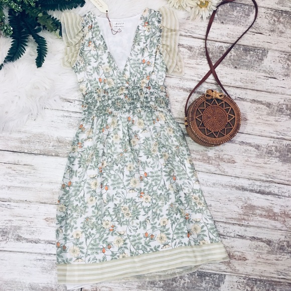 SOLD M.S.S.P Floral Flutter Ruffle Dress - Picture 2 of 6